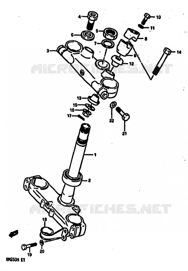 STUURKOLOM Suzuki MOTO 250 RM 1987  RM250H(G/H)