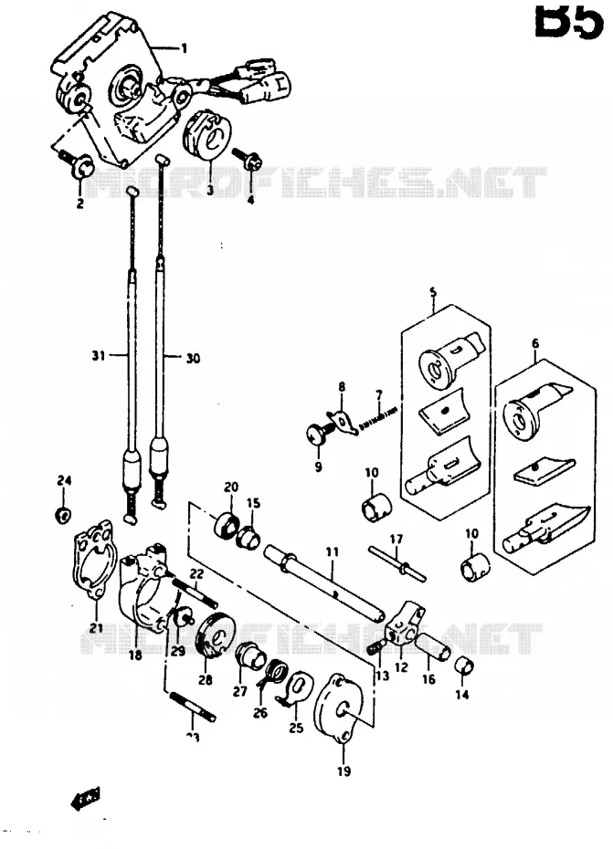 UITLAATKLEP (MODELE R) Suzuki MOTO 125 RG 1993  RG125FP(N/P/R)