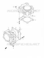 CILINDER MOTOR/TRANSMISSIE 650 suzuki-motorfietsen V-STROM 2005 DP002092
