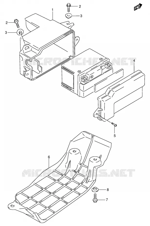 ACCU Suzuki SCOOTER 100 ADDRESS 1991  AG100M(E71)