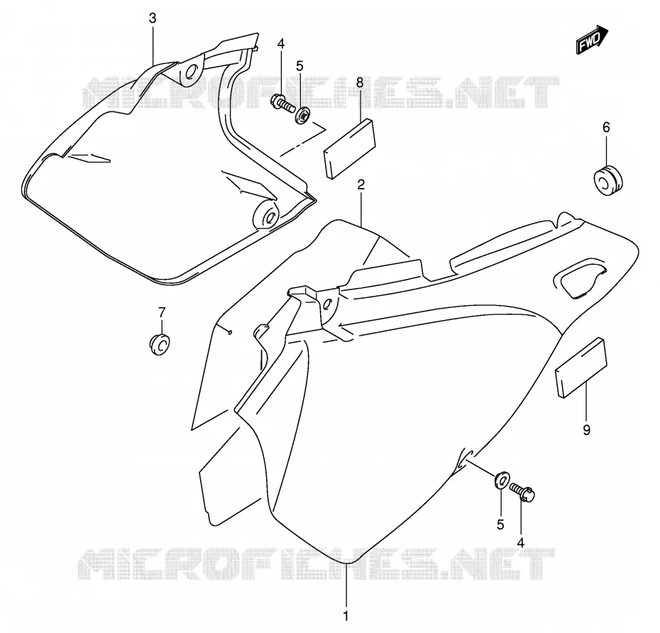 ACHTER KUIP  (MODELE K3/K4) Suzuki MOTO 400 DR-Z 2002  DR-Z400SK2(E2)