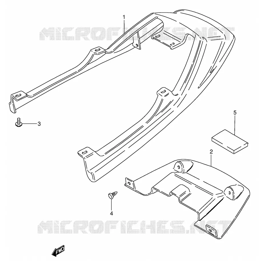 ACHTER KUIP - SEAT COWL Suzuki MOTO 100 AP 1997  AX100V(E94)