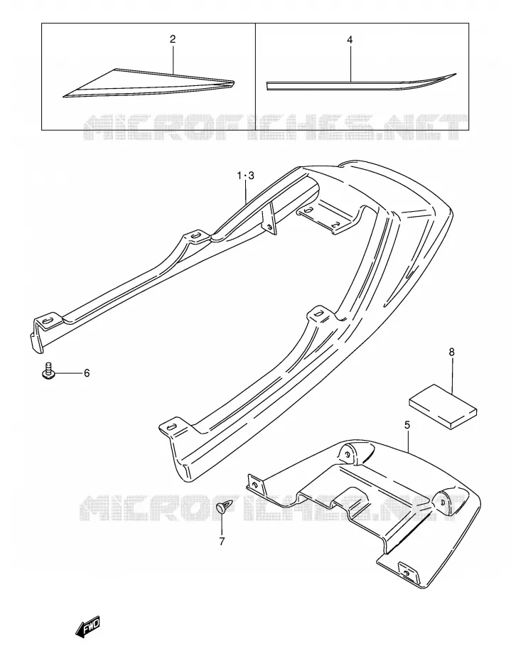 ACHTER KUIP - SEAT COWL Suzuki MOTO 115 AP 2000  AX115Y(E71)