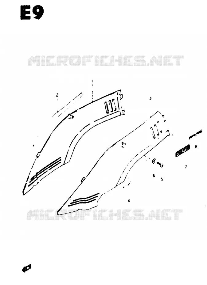 ACHTER KUIP (CS50D, CS50DD) Suzuki SCOOTER 50 CS 1983  CS50GD(Z/D)