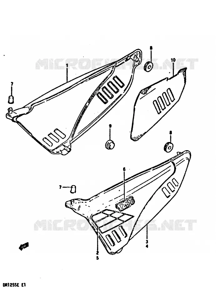 ACHTER KUIP Suzuki MOTO 125 DR 1984  DR125SE