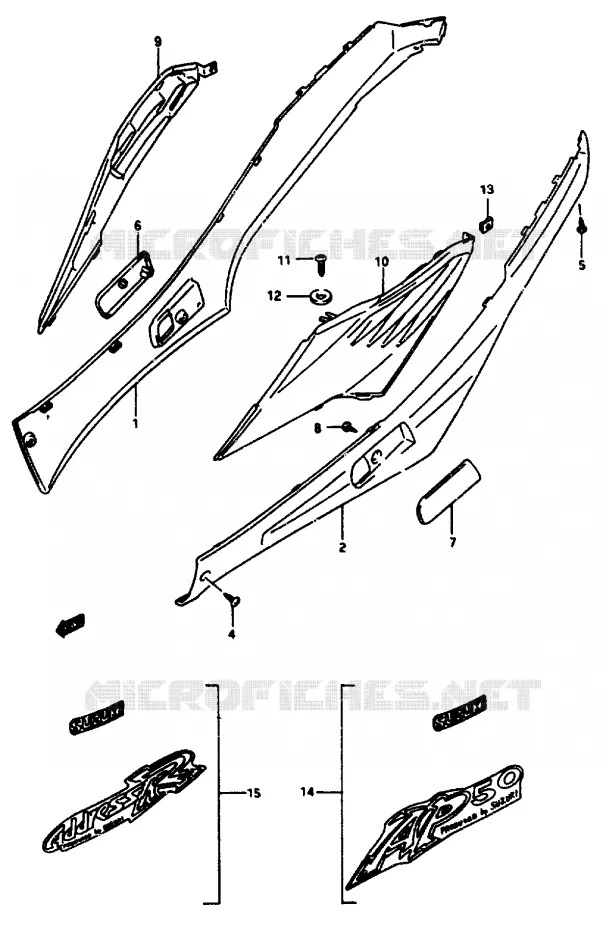 ACHTER KUIP Suzuki SCOOTER 50 AP 1996  AP50T(R/S/T)