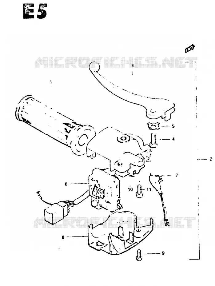 ACHTER REMHENDEL (MODELE Z) Suzuki SCOOTER 50 CS 1983  CS50GD(Z/D)