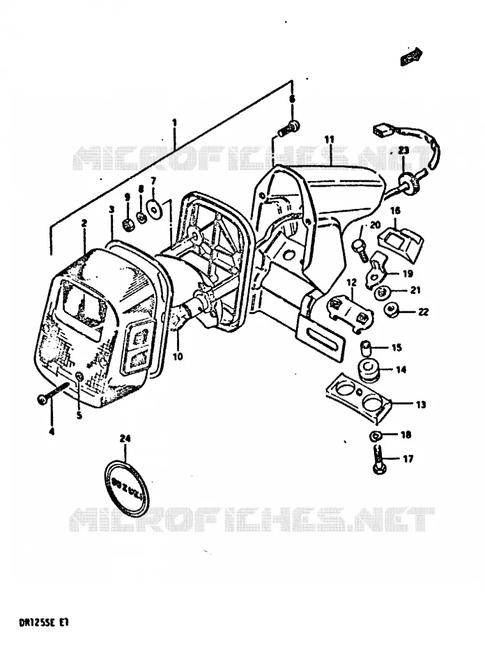 ACHTERLICHT (E1, E4, E6, E15, E21, E24) Suzuki MOTO 125 DR 1984  DR125SE