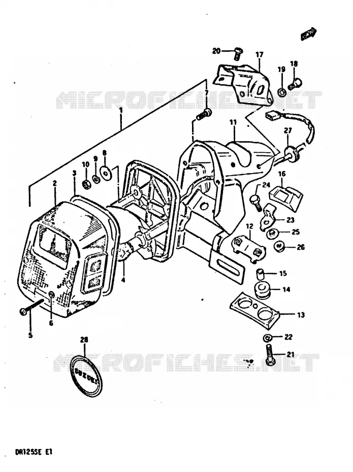 ACHTERLICHT (E2, E18) Suzuki MOTO 125 DR 1984  DR125SE
