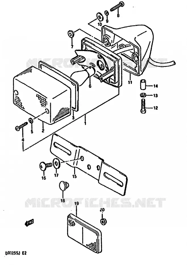 ACHTERLICHT Suzuki MOTO 125 DR 1985  DR125SF(F/H/J)