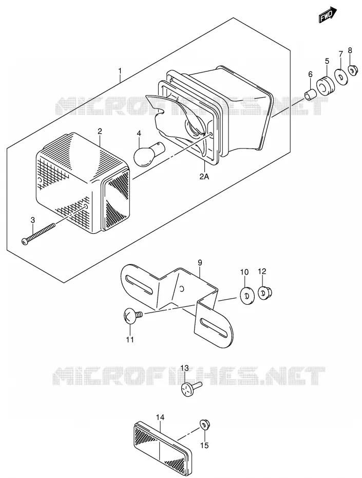 ACHTERLICHT Suzuki MOTO 400 DR-Z 2000  DR-Z400SY(E3/E28)