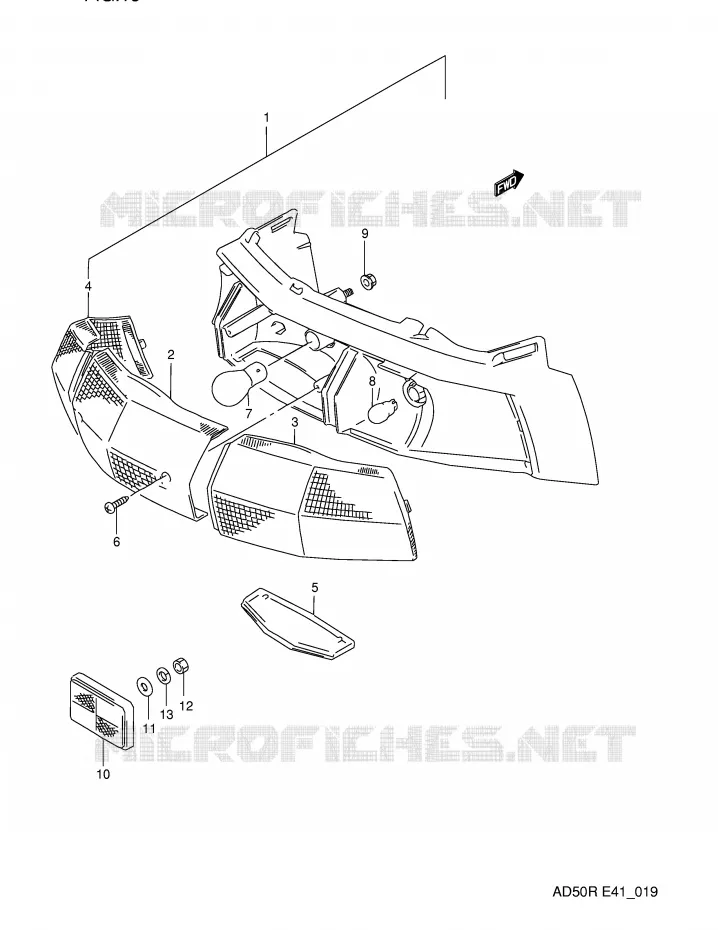 ACHTERLICHT Suzuki SCOOTER 50 AD 1994  AD50R(E41)