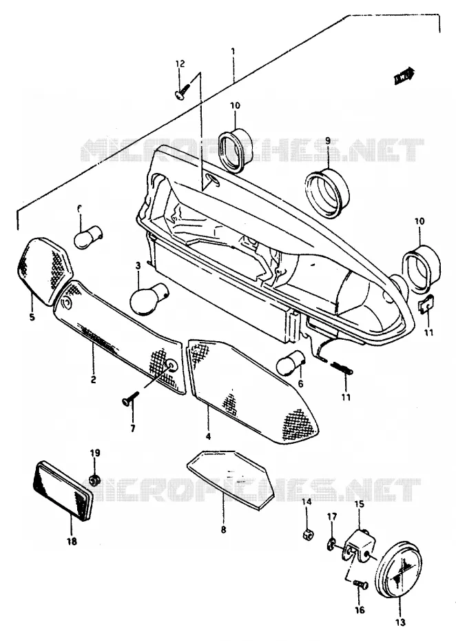 ACHTERLICHT Suzuki SCOOTER 50 AP 1994  AP50R(R/S/T)