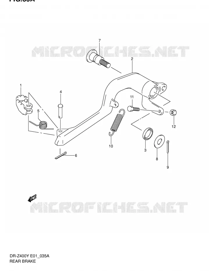 ACHTERREM (DR-Z400E E24) Suzuki MOTO 400 DR-Z 2003  DR-Z400EK3(E1)