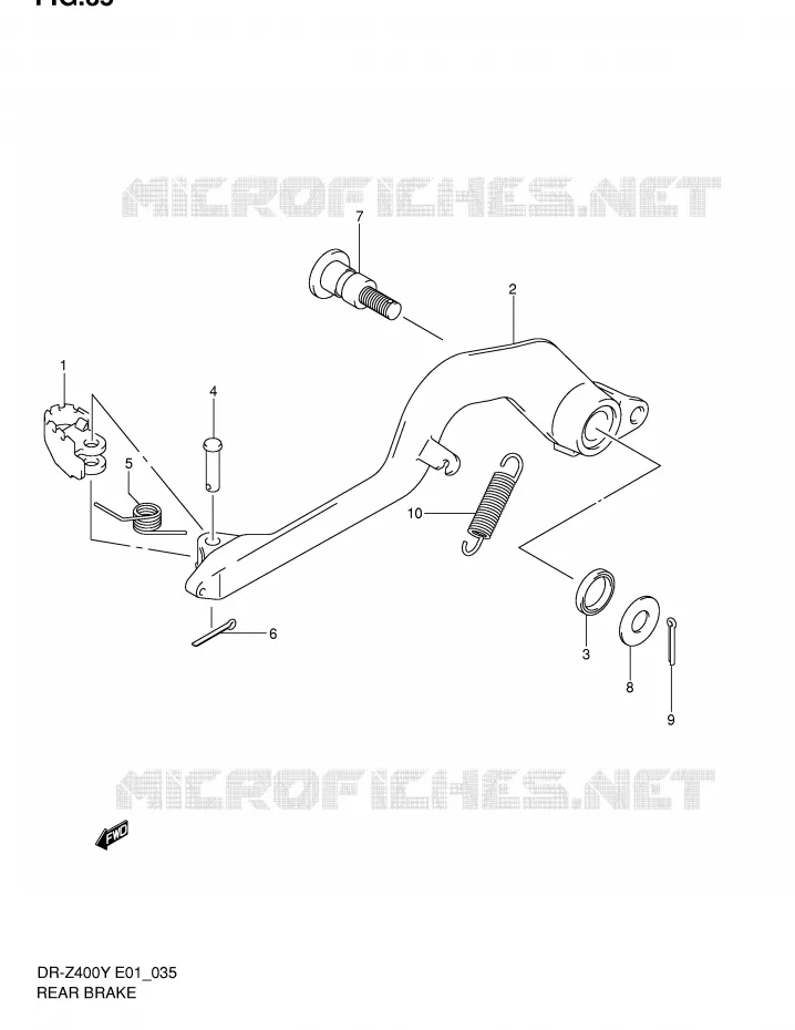ACHTERREM (SANS E24) Suzuki MOTO 400 DR-Z 2003  DR-Z400EK3(E1)