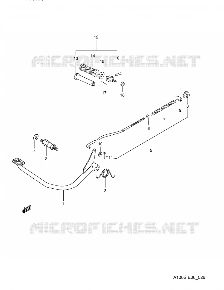 ACHTERREM Suzuki MOTO 100 A100 1995  A100S(E6)