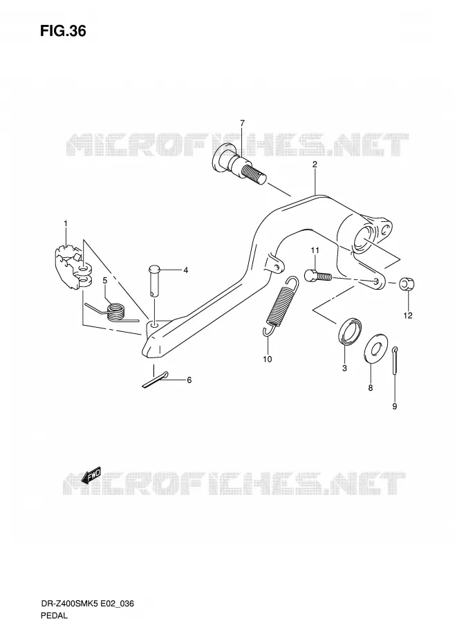 ACHTERREM Suzuki MOTO 400 DR-Z 2005  DR-Z400SMK5(E2)