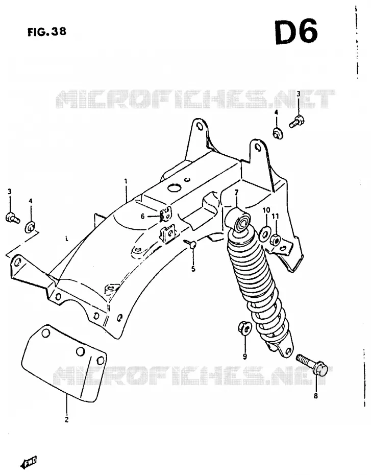 ACHTERSPATBORD Suzuki SCOOTER 50 CP 1995  CP50CHFS