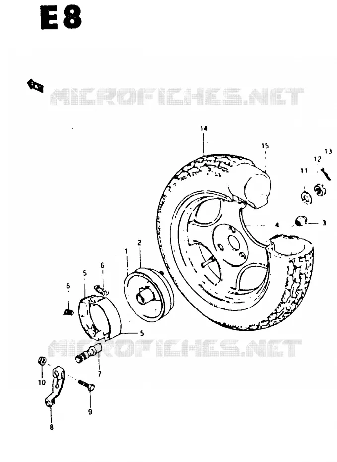 ACHTERWIEL Suzuki SCOOTER 50 CS 1983  CS50GD(Z/D)