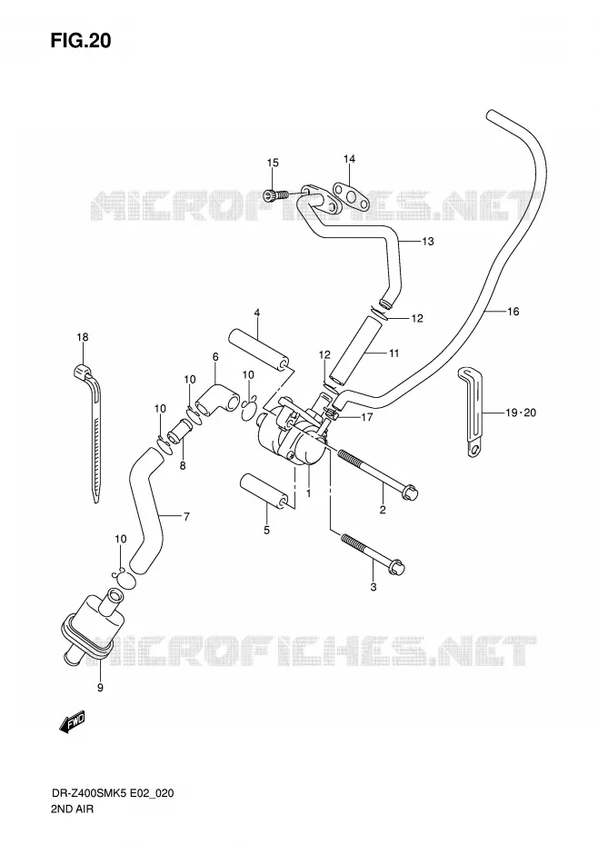 ANTI VERVUILINGS SYSTEM Suzuki MOTO 400 DR-Z 2007  DR-Z400SMK7(E2)