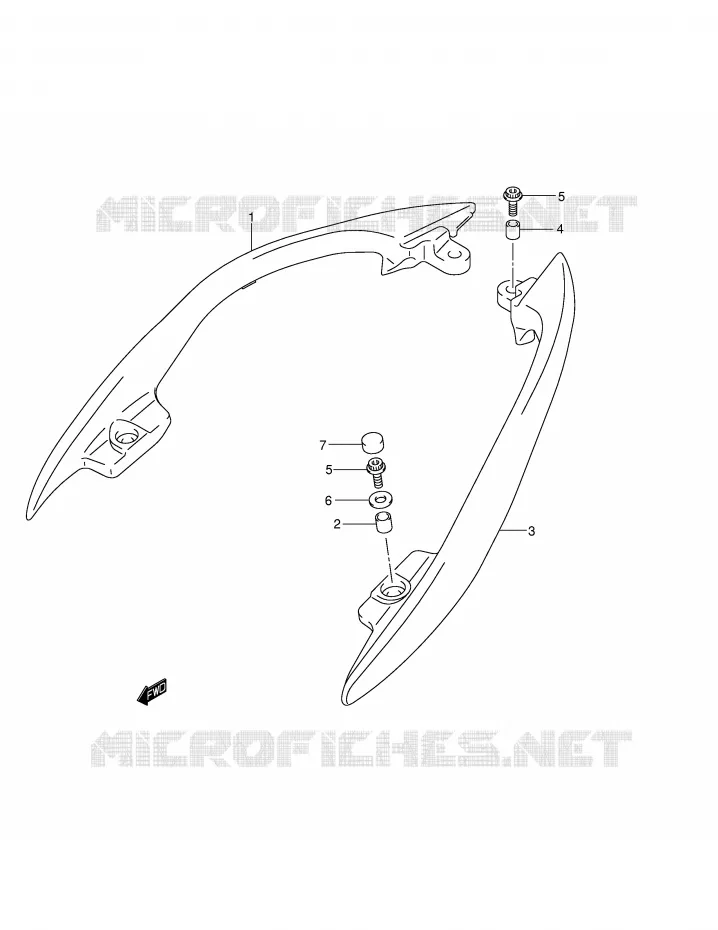 BACKREST (SIDE)(MODELE K4) Suzuki SCOOTER 400 BURGMAN 2006  AN400K6(E2)
