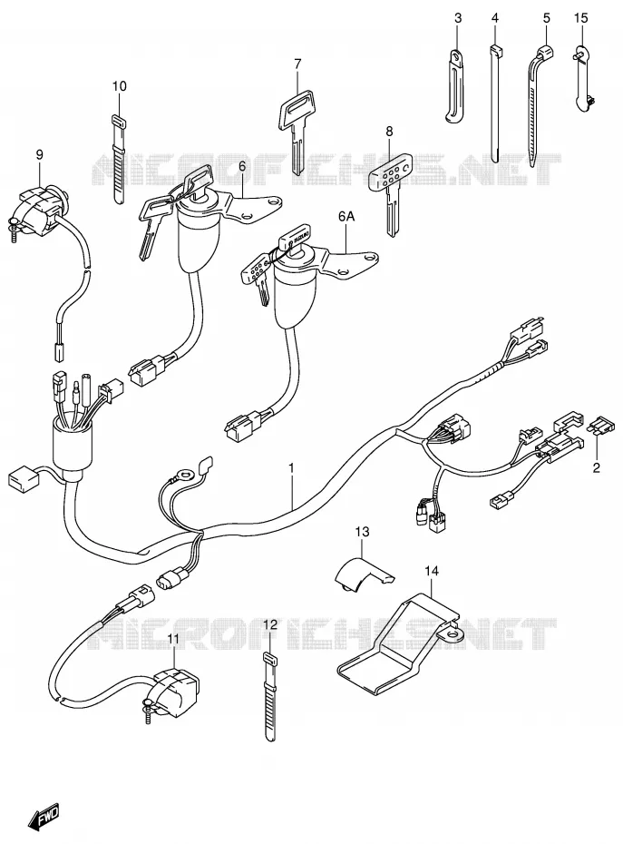 BEDRADING (DR-Z400EY/EK1/EK2/EK3/EK4) Suzuki MOTO 400 DR-Z 2004  DR-Z400EK4(E1)