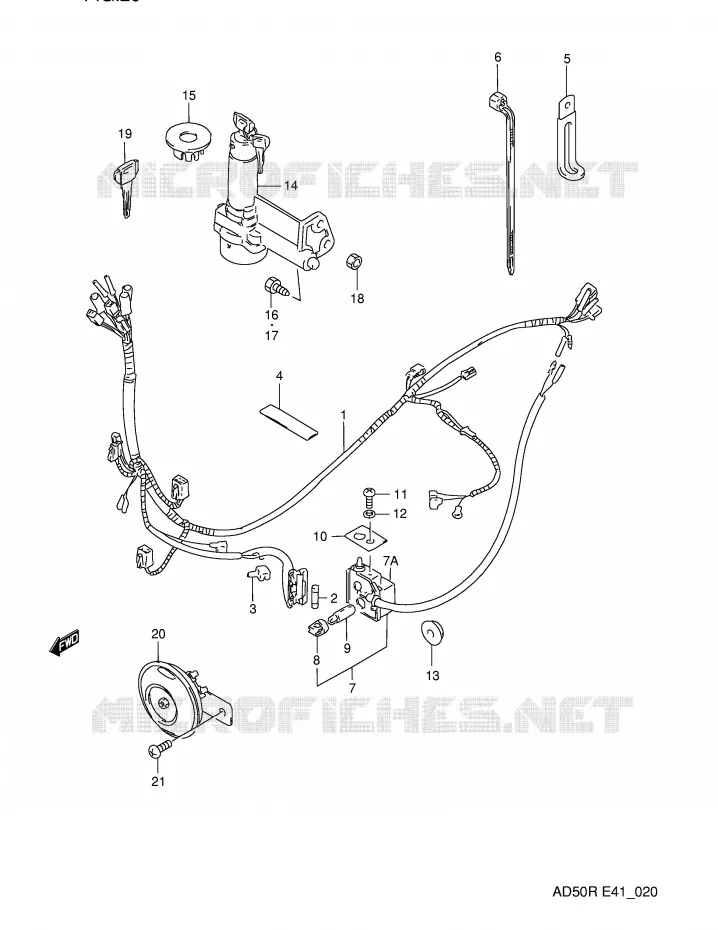 BEDRADING Suzuki SCOOTER 50 AD 1989  AD50WK(E41)