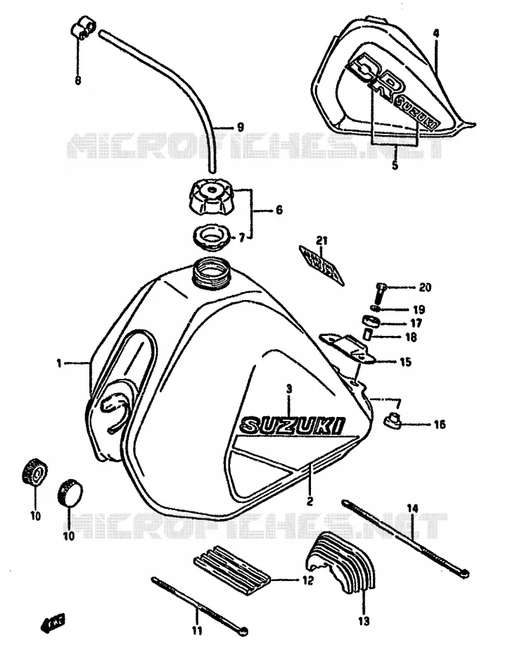 BENZINETANK (MODELE F/H) Suzuki MOTO 125 DR 1987  DR125SH(F/H/J)