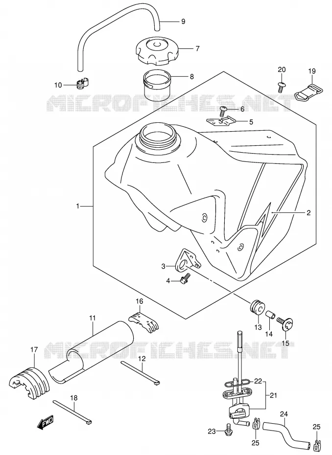 BENZINETANK (MODELE K3) Suzuki MOTO 400 DR-Z 2000  DR-Z400Y(E1)