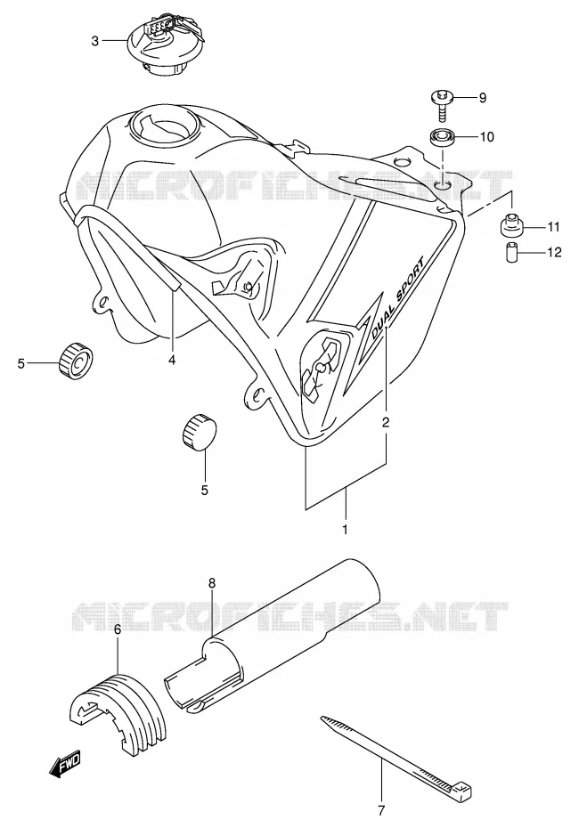 BENZINETANK (MODELE K3) Suzuki MOTO 400 DR-Z 2004  DR-Z400SK4(E2)