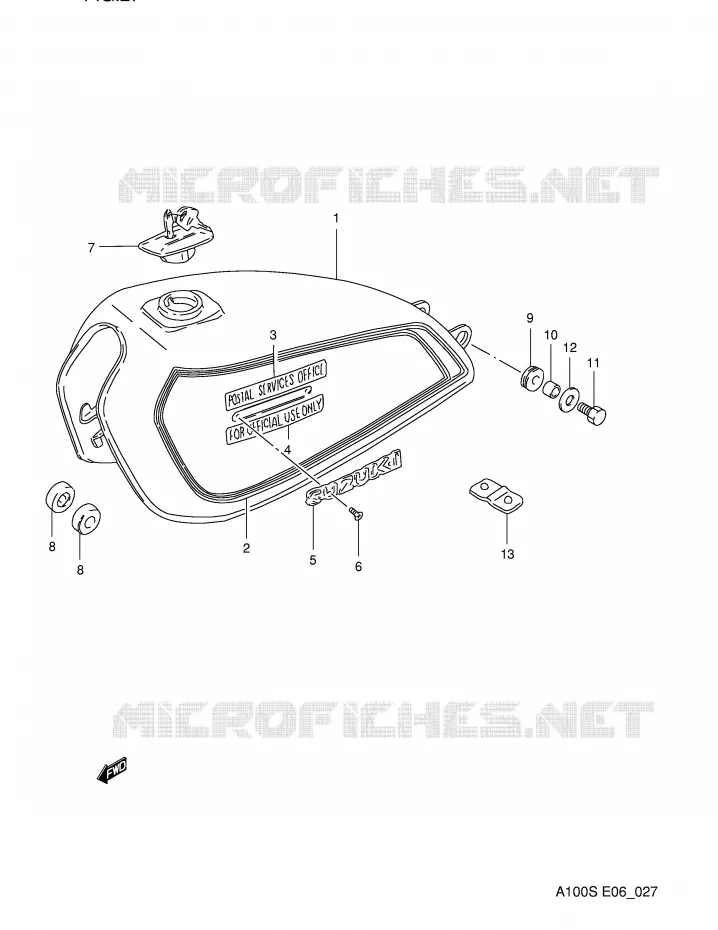 BENZINETANK Suzuki MOTO 100 A100 1994  A100R(E6)
