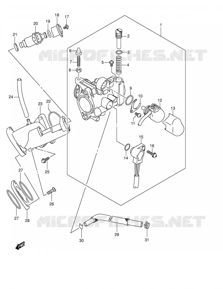 BRANDSTOFINJECTIE ASSY Suzuki SCOOTER 250 BURGMAN 2003  AN250K3(E2)