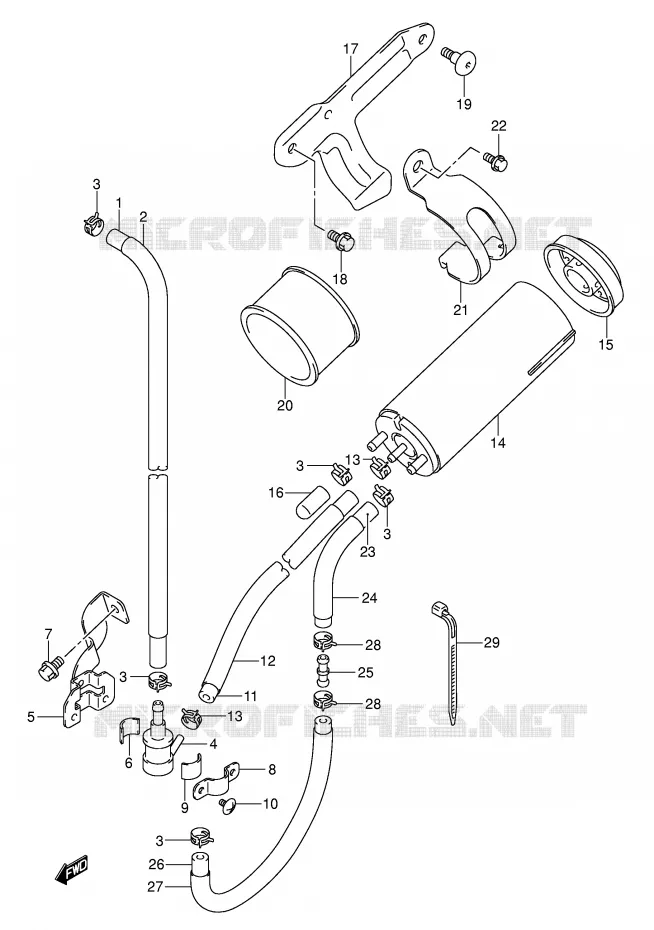 CANISTER (E33) Suzuki MOTO 400 DR-Z 2009  DR-Z400SK9(E3/E28)