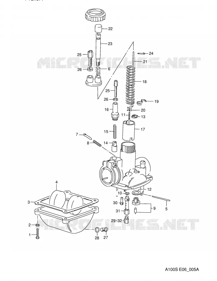 CARBURATOR (P23,P32) Suzuki MOTO 100 A100 1995  A100S(E6)