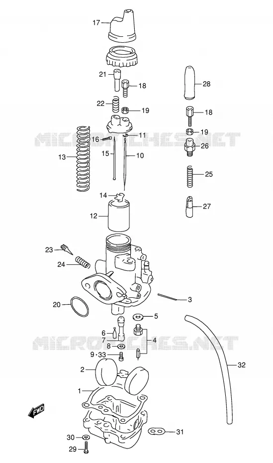 CARBURATOR Suzuki MOTO 120 BX 1994  BX120R(P97)