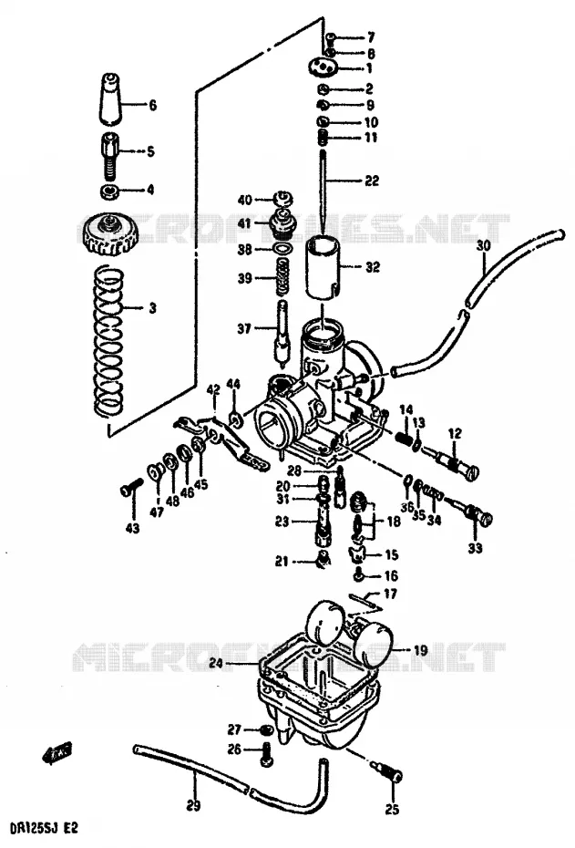 CARBURATOR Suzuki MOTO 125 DR 1985  DR125SF(F/H/J)