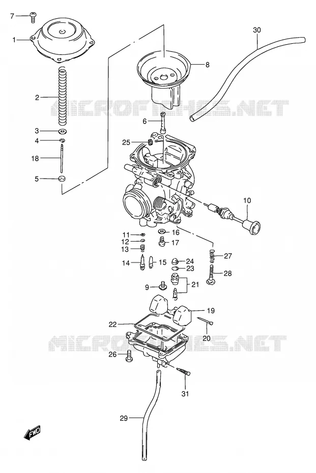 CARBURATOR Suzuki MOTO 200 DF 1998  DF200EW