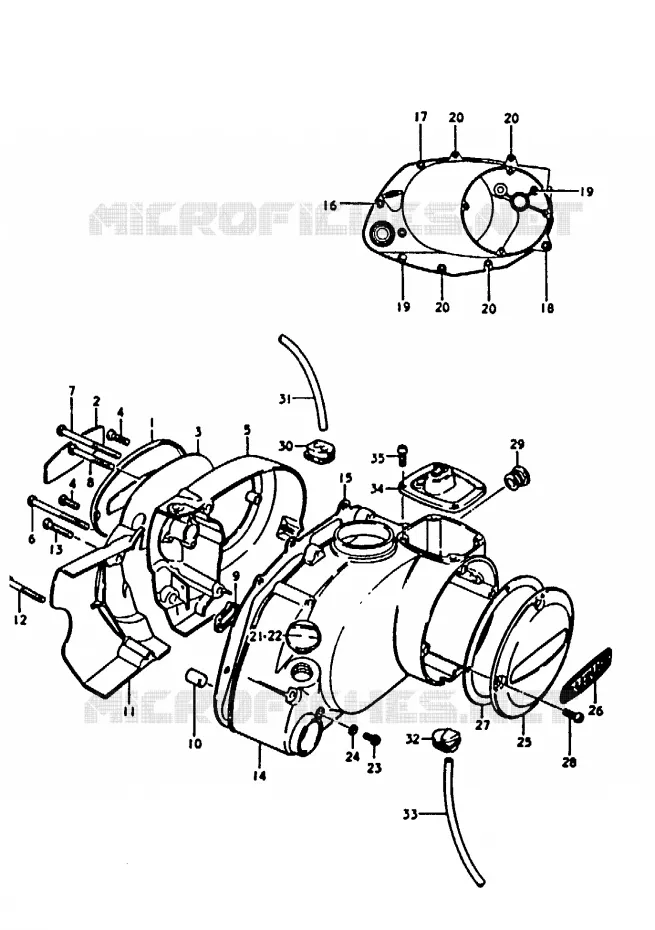 CASING (A100-4,K,L,M) Suzuki MOTO 100 A100 1992  A100N(K/L/M/N/4)