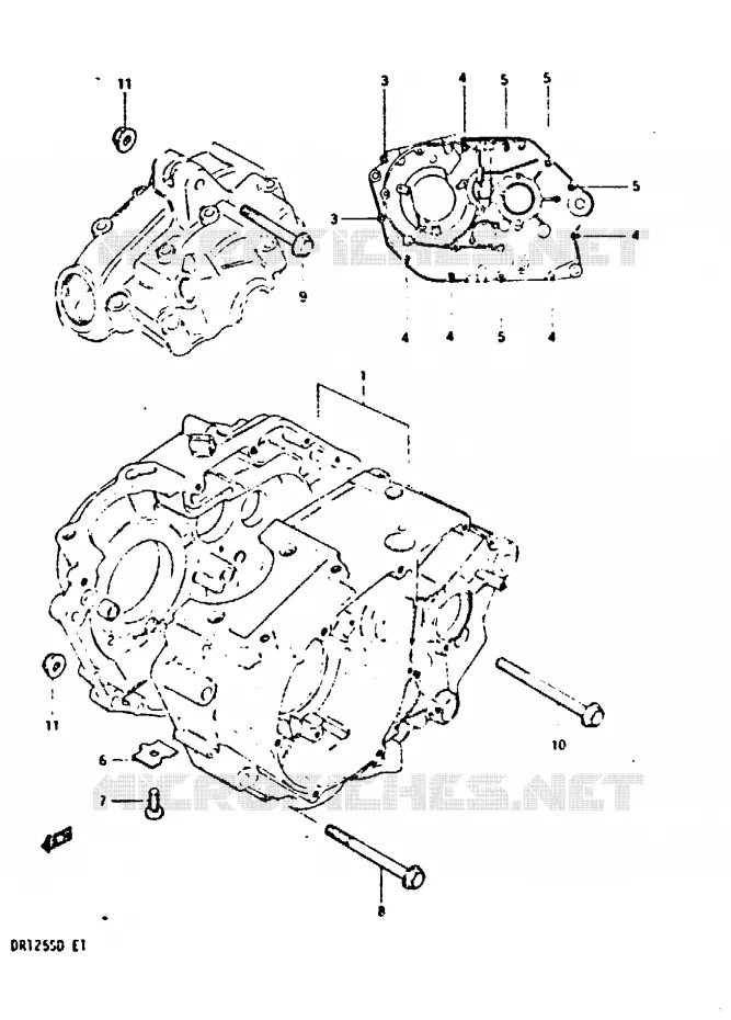 CASING Suzuki MOTO 125 DR 1982  DR125SZ(Z/D)