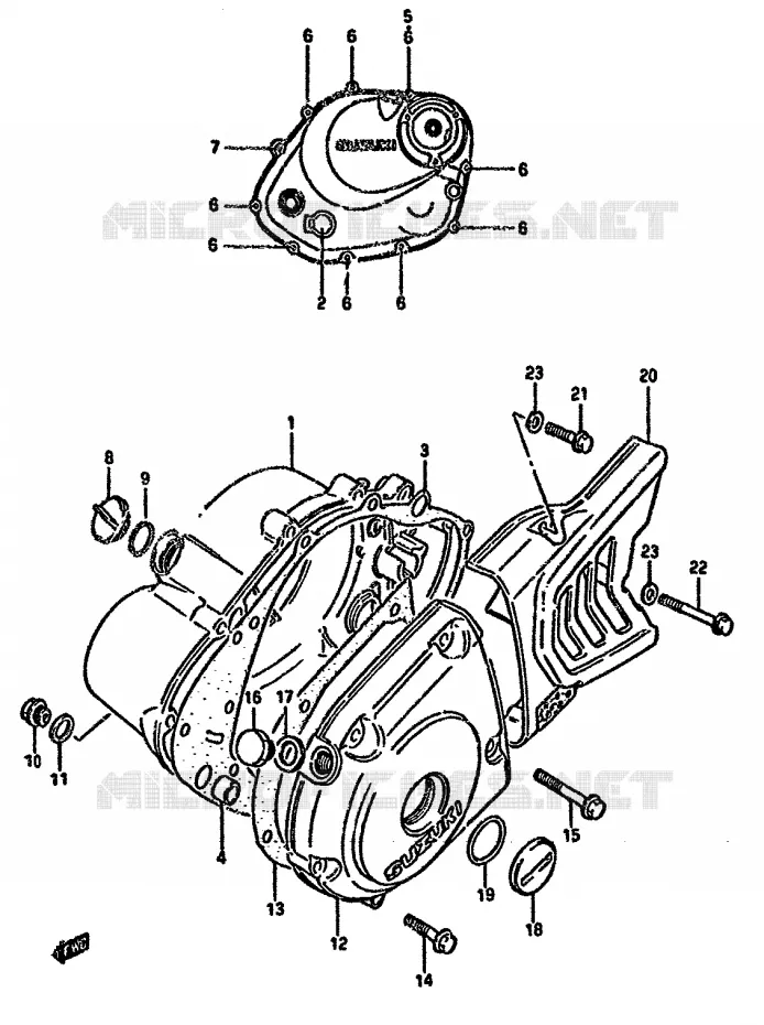 CASING Suzuki MOTO 125 DR 1988  DR125SJ(F/H/J)