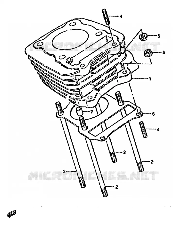 CILINDER Suzuki MOTO 125 DR 1987  DR125SH(F/H/J)