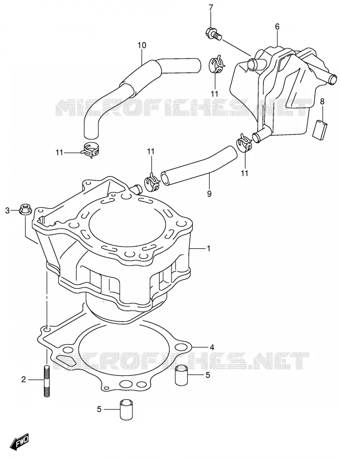 CILINDER Suzuki MOTO 400 DR-Z 2003  DR-Z400SK3(E2)