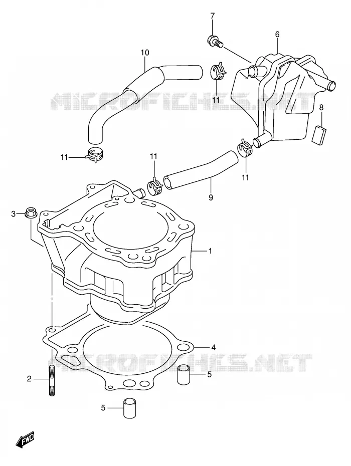 CILINDER Suzuki MOTO 400 DR-Z 2005  DR-Z400SK5(E2)