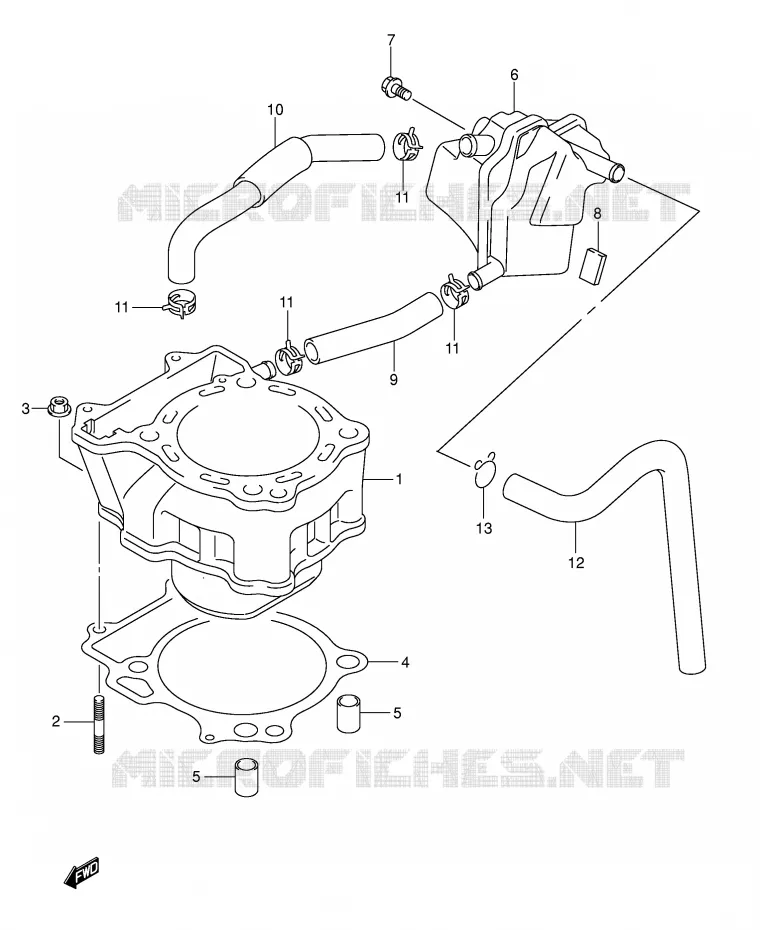 CILINDER Suzuki MOTO 400 DR-Z 2006  DR-Z400EK6(E3/E28)