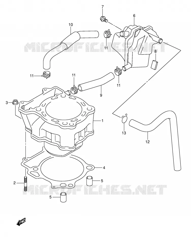 CILINDER Suzuki MOTO 400 DR-Z 2007  DR-Z400EK7(E1)