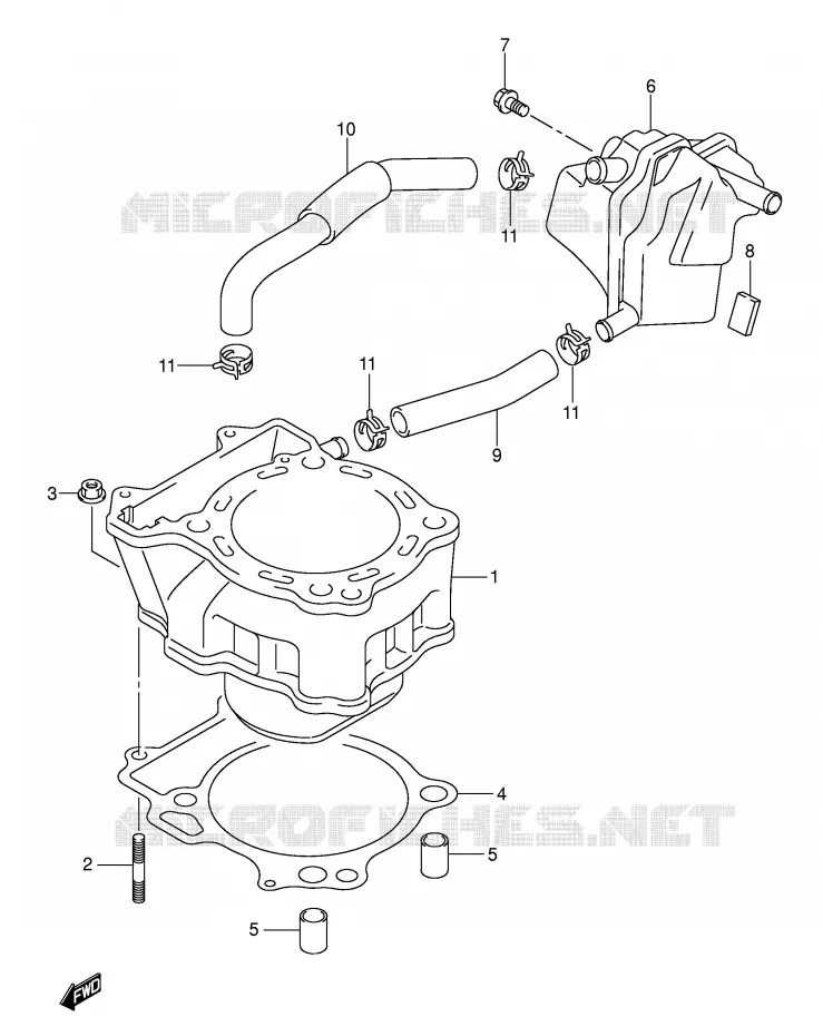 CILINDER Suzuki MOTO 400 DR-Z 2007  DR-Z400SK7(E3/E28)