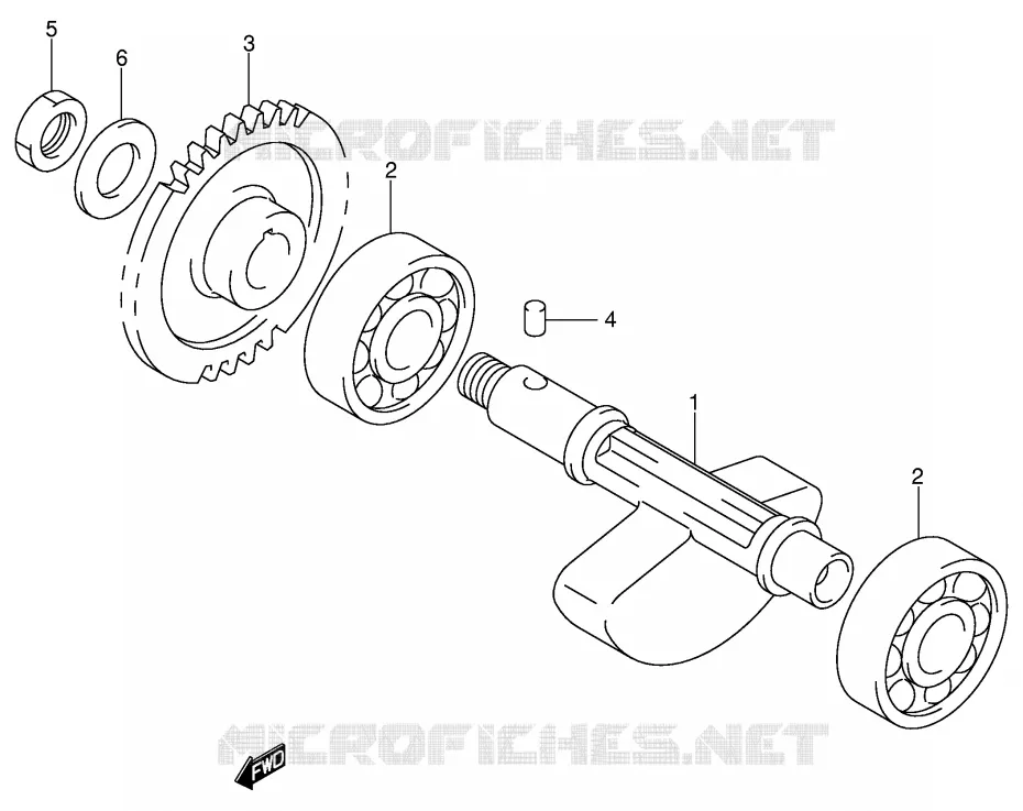 CRANK BALANCER Suzuki MOTO 400 DR-Z 2003  DR-Z400K3(E1)