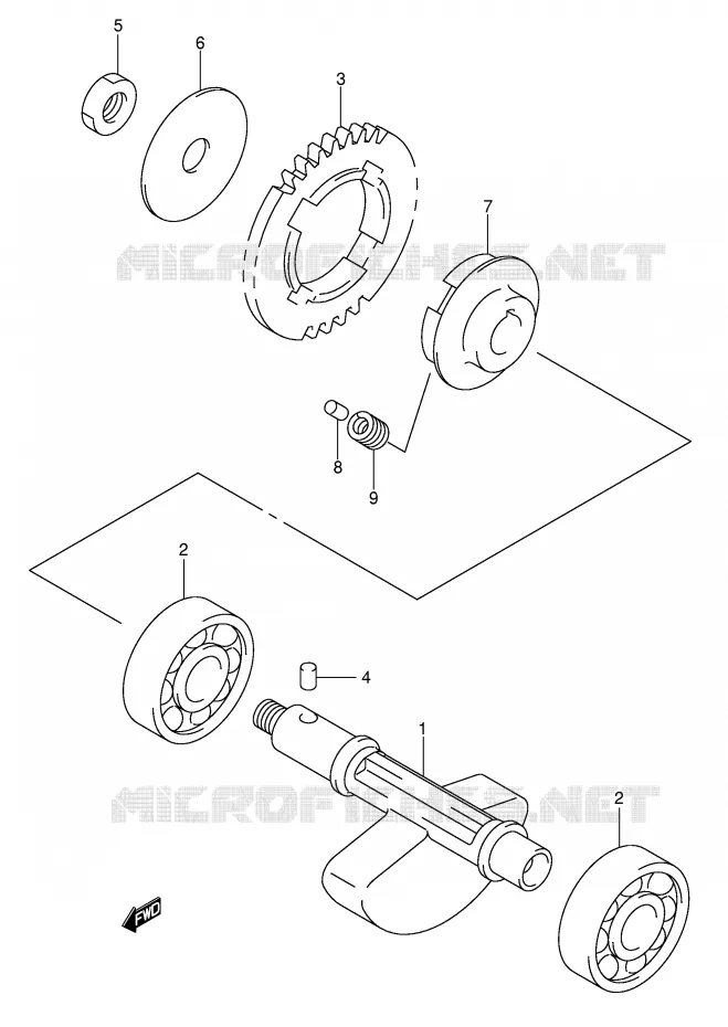 CRANK BALANCER Suzuki MOTO 400 DR-Z 2007  DR-Z400SK7(E2)