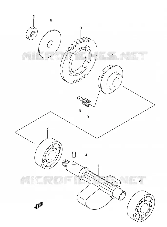 CRANK BALANCER Suzuki MOTO 400 DR-Z 2007  DR-Z400SK7(E3/E28)
