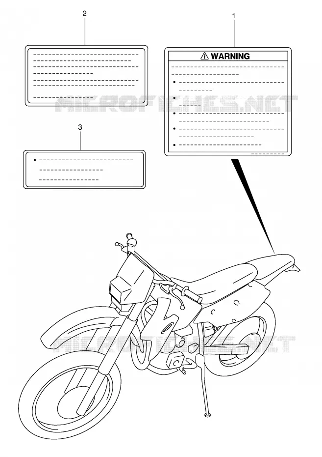 ETIKET Suzuki MOTO 400 DR-Z 2006  DR-Z400EK6(E3/E28)